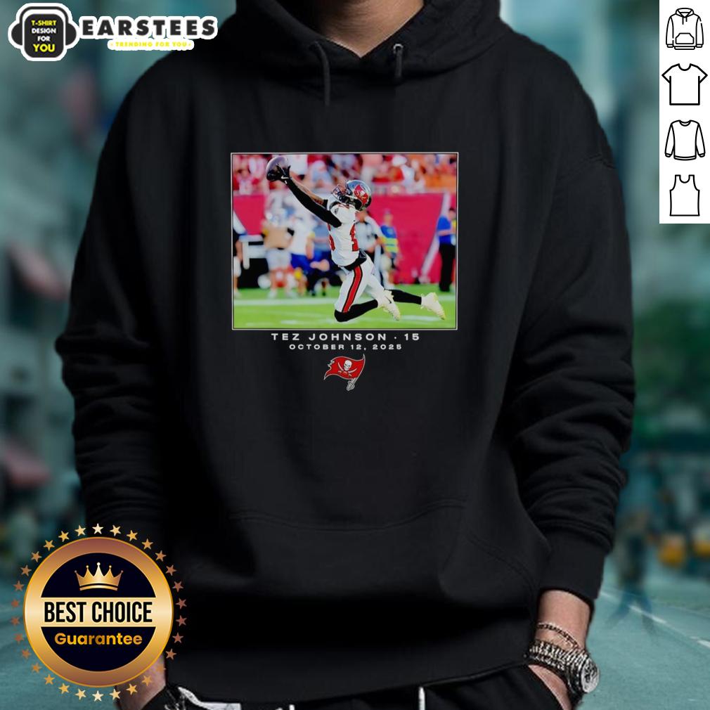 Hot Tez Johnson Tampa Bay Buccaneers NFL Flash Features Week 6 T-Shirt - Image 2