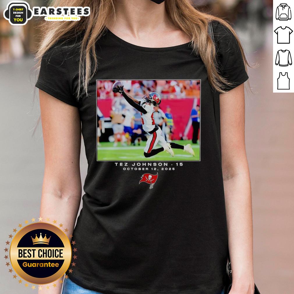 Hot Tez Johnson Tampa Bay Buccaneers NFL Flash Features Week 6 T-Shirt - Image 3