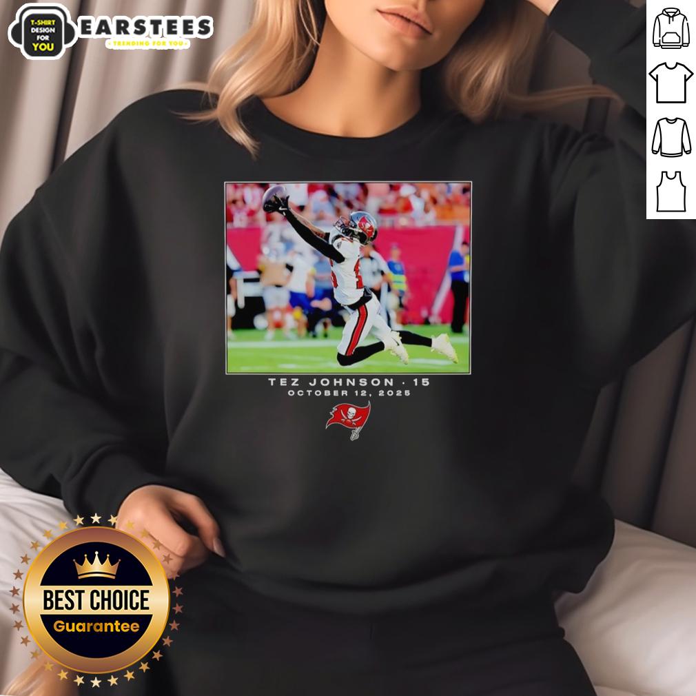 Hot Tez Johnson Tampa Bay Buccaneers NFL Flash Features Week 6 T-Shirt - Image 5