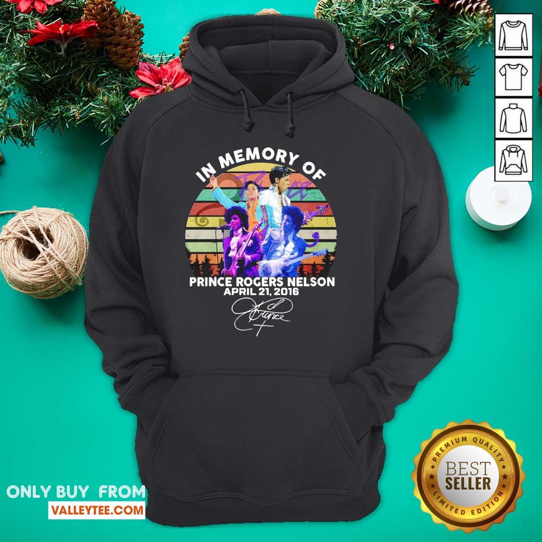 Cute In Memory Of Prince Rogers Nelson April 21 2016 Signature Vintage Shirt - Image 2