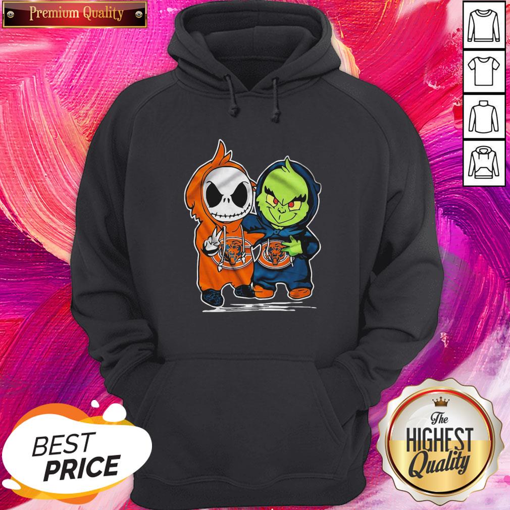 Funny Baby Skeleton And Baby Grinch Chicago Bears Shirt - Image 5