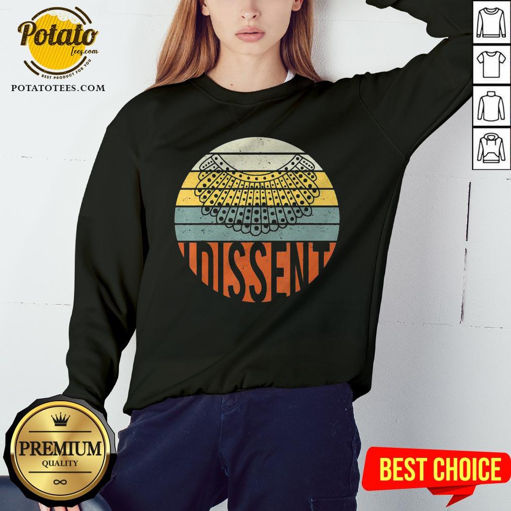 Nice I Dissent Quote Vintage RBG Shirt - Image 4