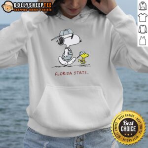 Alternative view of Awesome Peanuts Florida State University Snoopy And Woodstock T-Shirt