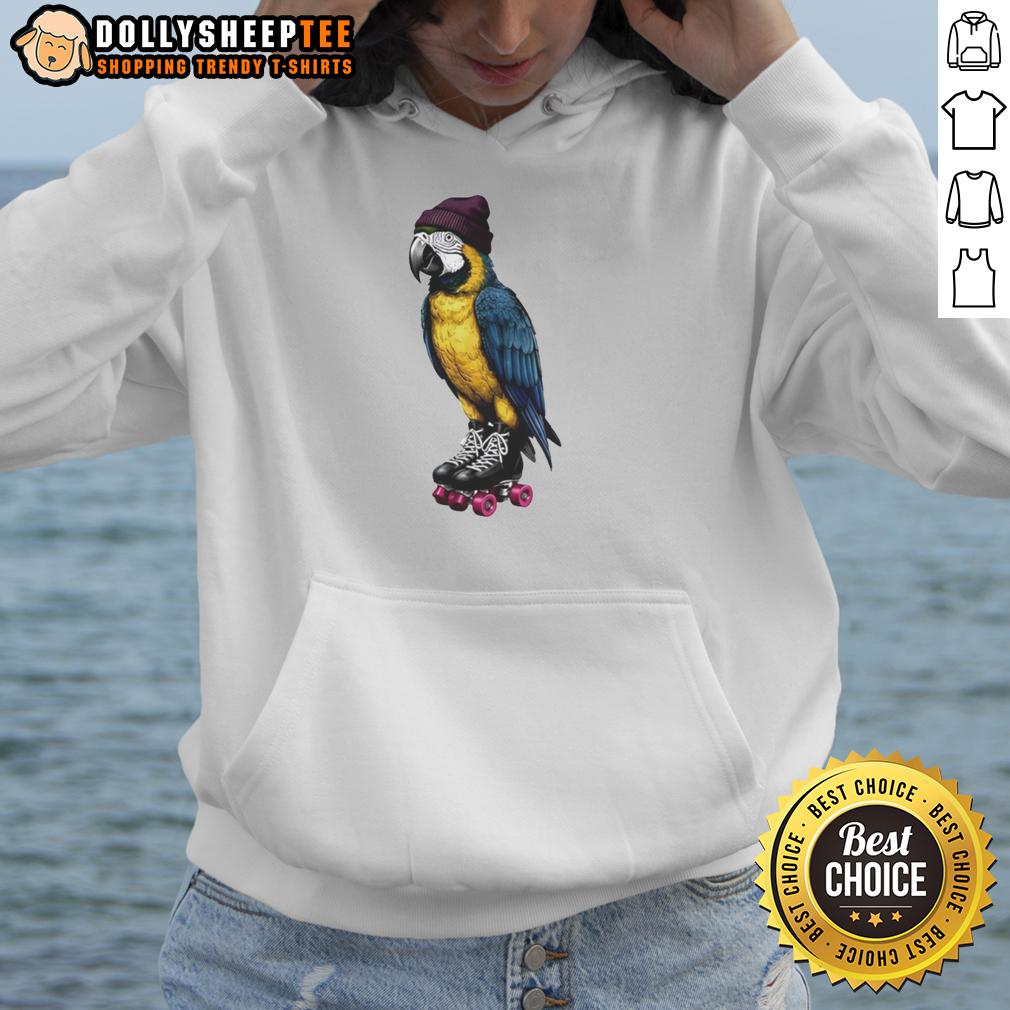 Awesome Roller Skating Parrot Graphic T-Shirt - Image 2