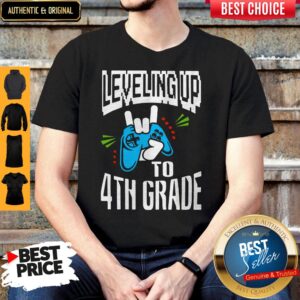 Nice Leveling Up To 4Th Grade Shirt