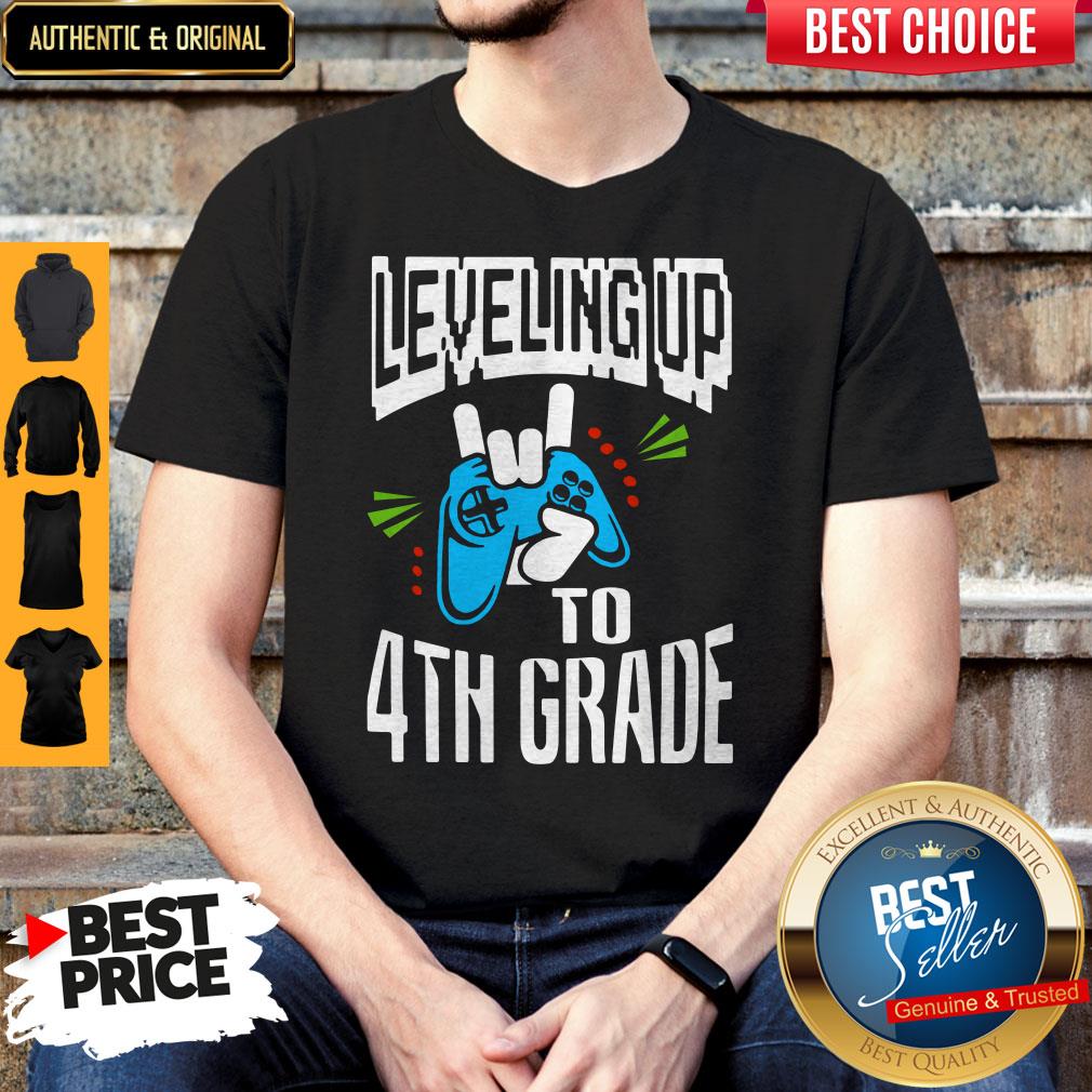 Nice Leveling Up To 4Th Grade Shirt