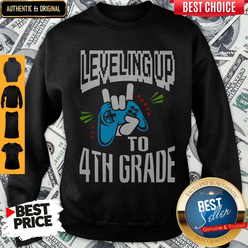 Nice Leveling Up To 4Th Grade Shirt - Image 4