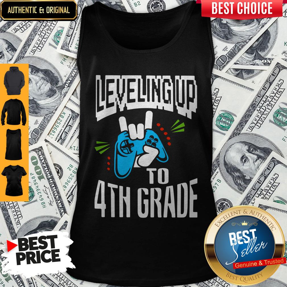 Nice Leveling Up To 4Th Grade Shirt - Image 3