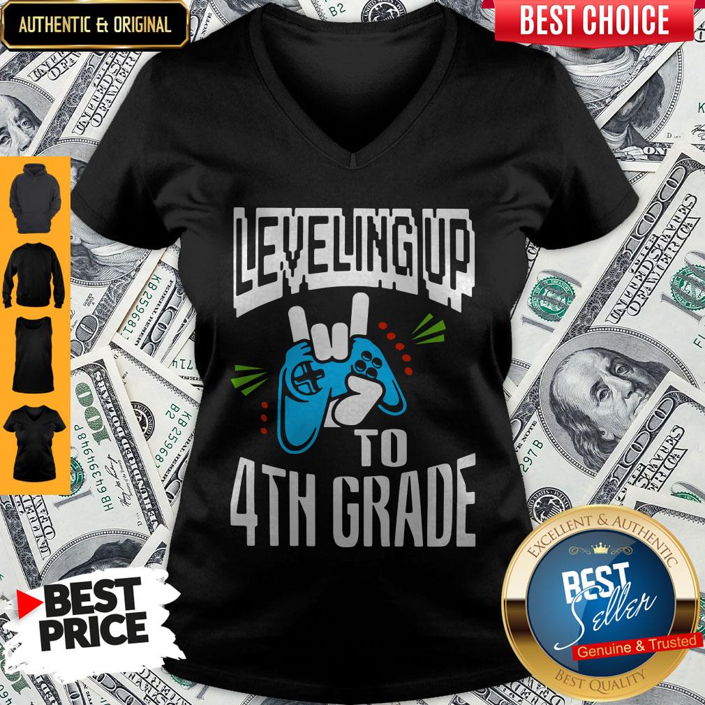 Nice Leveling Up To 4Th Grade Shirt - Image 2