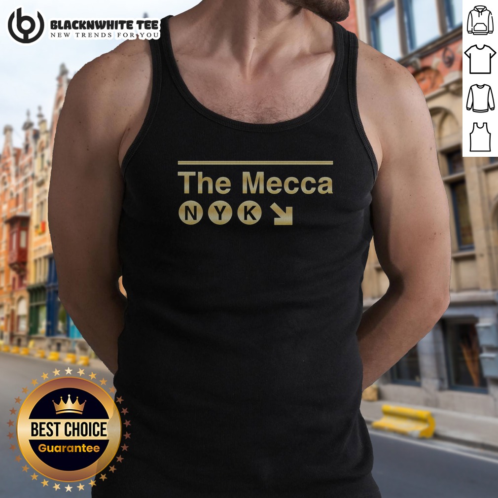 Original Top New York Knicks The Mecca NYK Subway Station Sign Golden Championship Shirt - Image 4