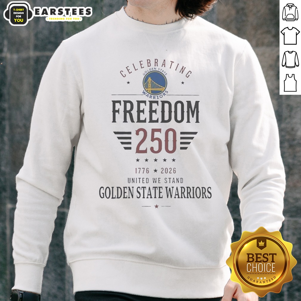Funny Golden State Warriors X Celebrating Freedom 250 United We Stand 1776 2026 Shirt - Image 4