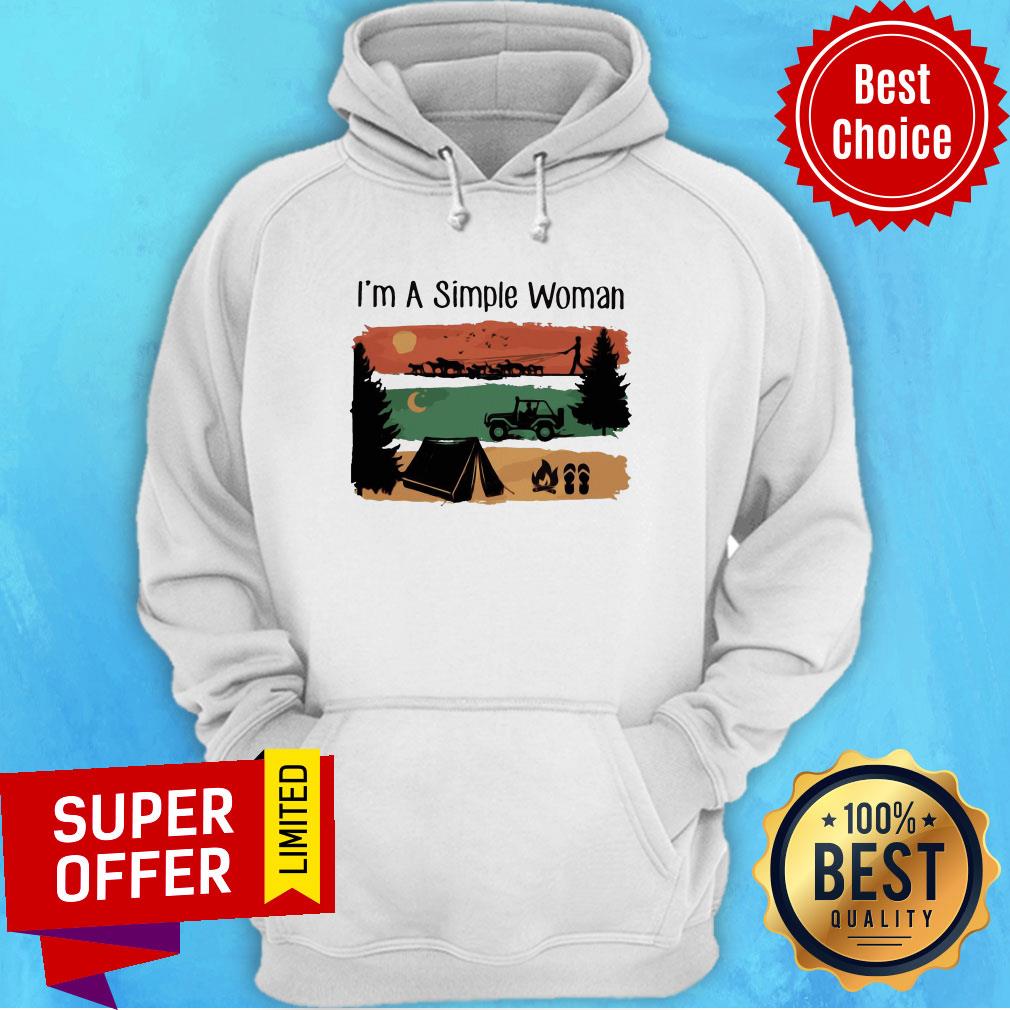 Nice I’m A Simple Woman Love Camping Vintage Shirt - Image 3