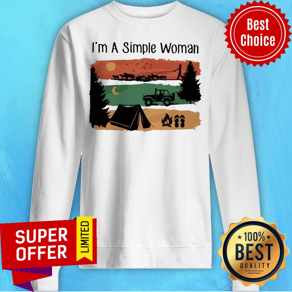 Nice I’m A Simple Woman Love Camping Vintage Shirt - Image 2