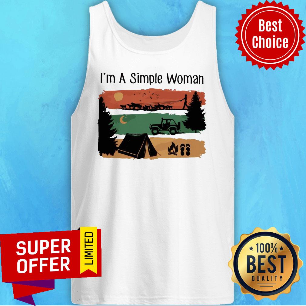 Nice I’m A Simple Woman Love Camping Vintage Shirt - Image 5