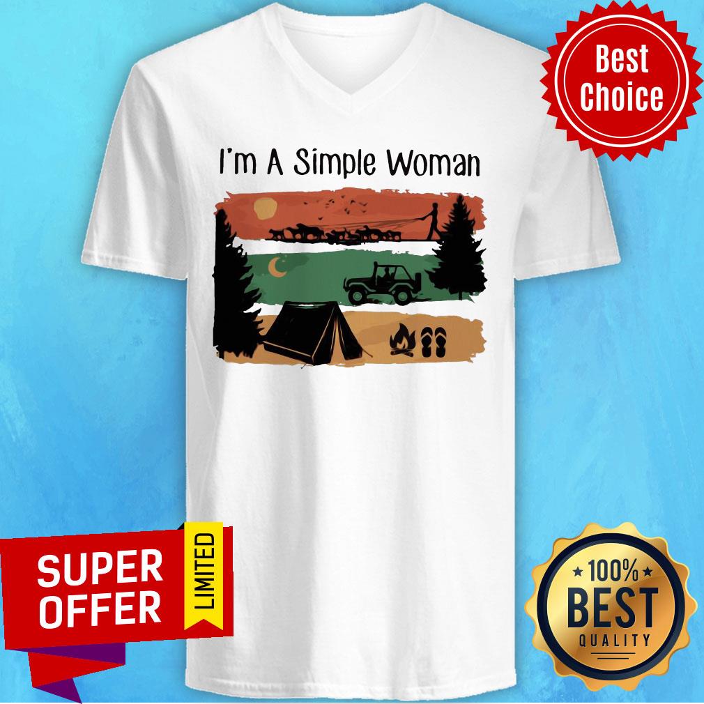 Nice I’m A Simple Woman Love Camping Vintage Shirt - Image 4