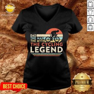 Alternative view of Funny Dad The Man The Myth The Cycling Legend Vintage Shirt