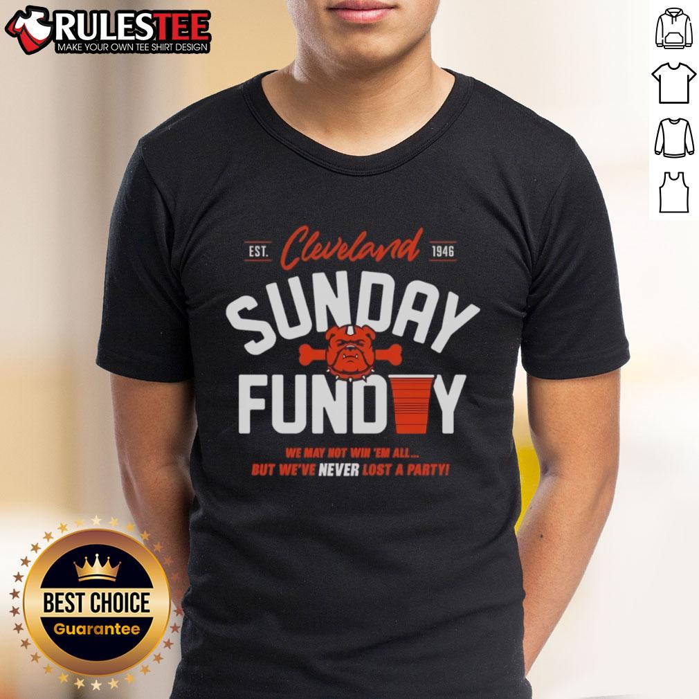Top Cleveland Browns Never Lost A Party Sunday T-Shirt