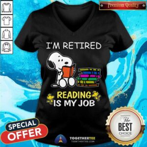 Alternative view of Good Snoopy I’m Retired Reading Is My Job T-Shirt