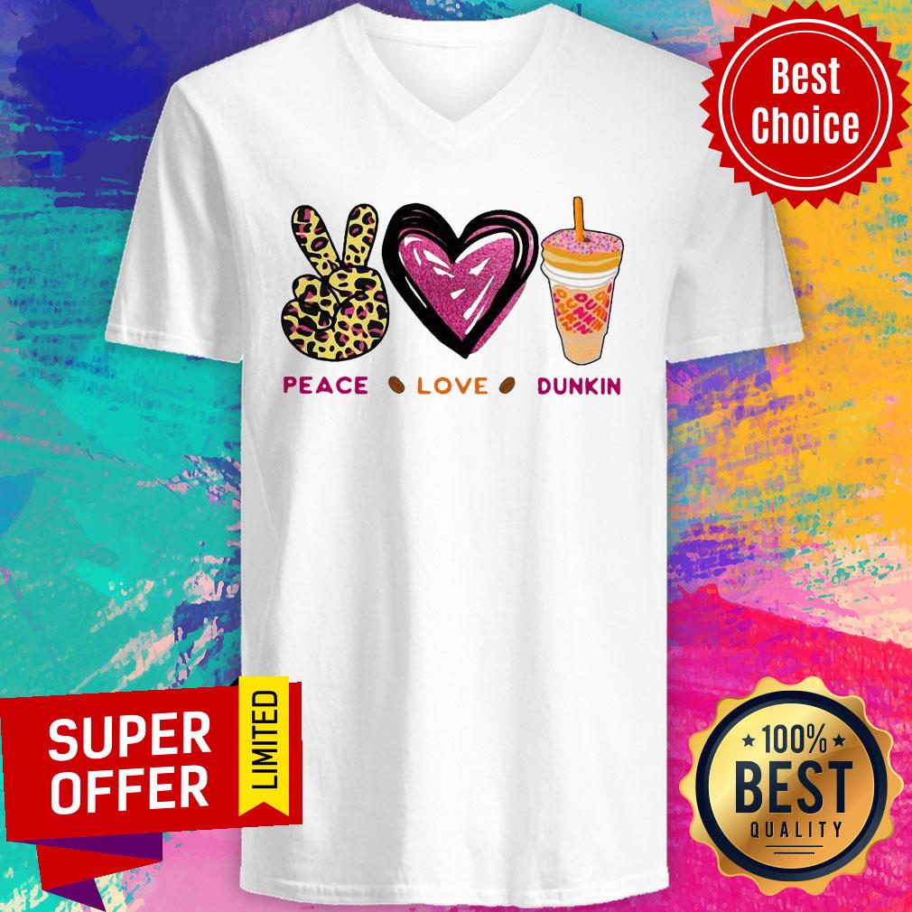 Awesome Peace Love Dunkin Shirt - Image 3
