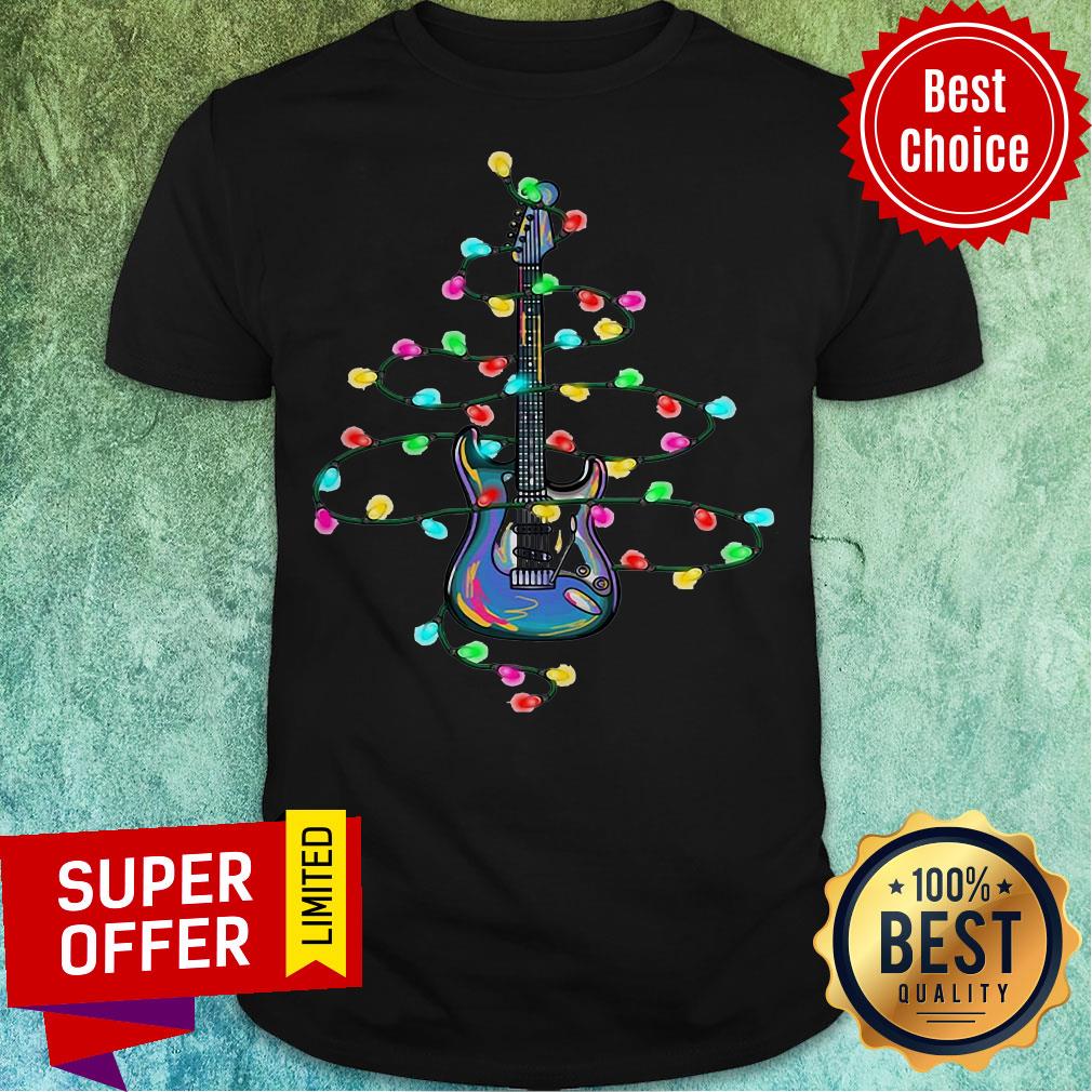 Official Guitar Christmas Light Shirt