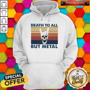 Alternative view of Nice Death To All But Metal Skull Vintage Retro Shirt