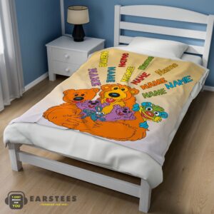 Alternative view of Good Bear in the Big Blue House Cartoon Blanket Fleece Customized Blanket