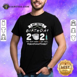 Awesome My 60th Birthday 2021 The Year When Shit Got Real Quarantined Shirt