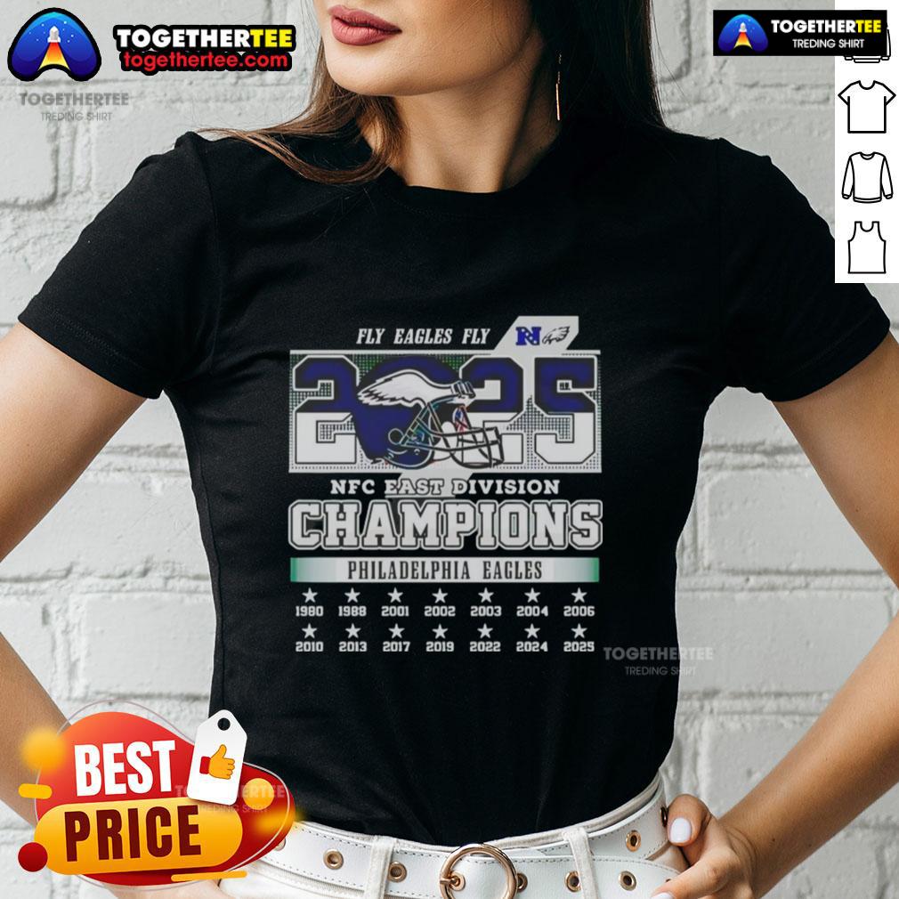 Premium Philadelphia Eagles Fly Eagles Fly NFC East Division Champions 2025 T-Shirt - Image 3