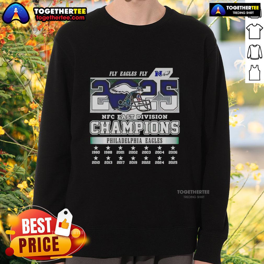 Premium Philadelphia Eagles Fly Eagles Fly NFC East Division Champions 2025 T-Shirt - Image 5