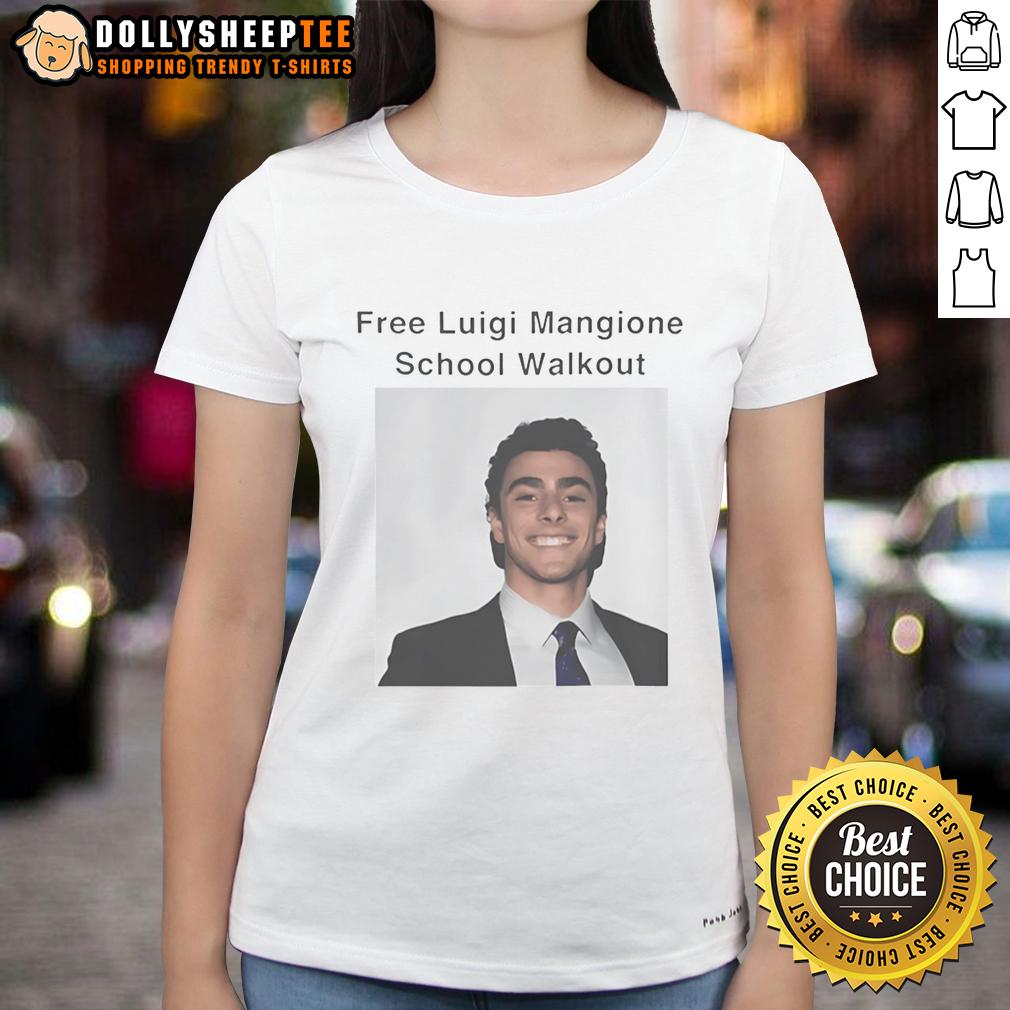 Awesome Free Luigi Mangione School Walkout Protest T-Shirt - Image 3