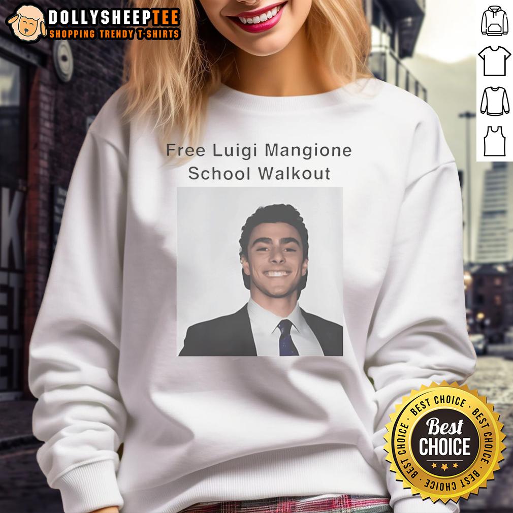 Awesome Free Luigi Mangione School Walkout Protest T-Shirt - Image 5