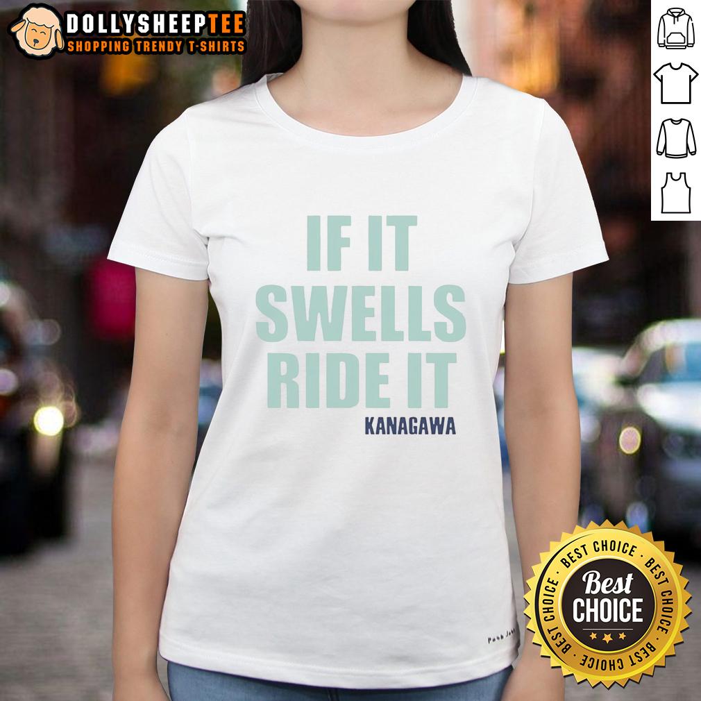 Awesome If It Swells Ride It Kanagawa T-Shirt - Image 3