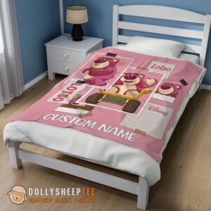 Perfect Disney Cartoon Toy Story Cute Lotso Grid Photos Blanket