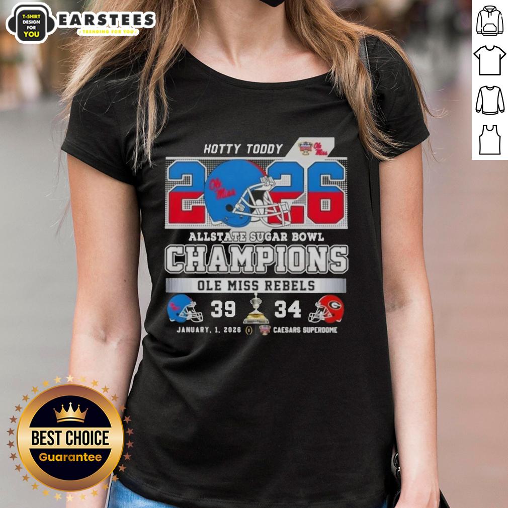 Good Allstate Sugar Bowl Ole Miss Rebels Hotty Toddy Caesars Superdome Football Helmet T-Shirt - Image 3