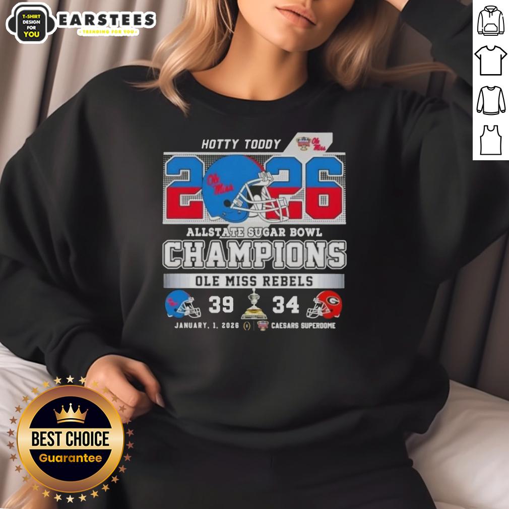 Good Allstate Sugar Bowl Ole Miss Rebels Hotty Toddy Caesars Superdome Football Helmet T-Shirt - Image 5