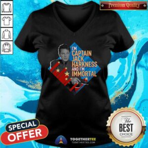 Alternative view of Good I’m Captain Jack Harkness And I’m Immortal Shirt