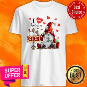 Awesome I Love Being A Gigi Gnome Valentine's Day Shirt