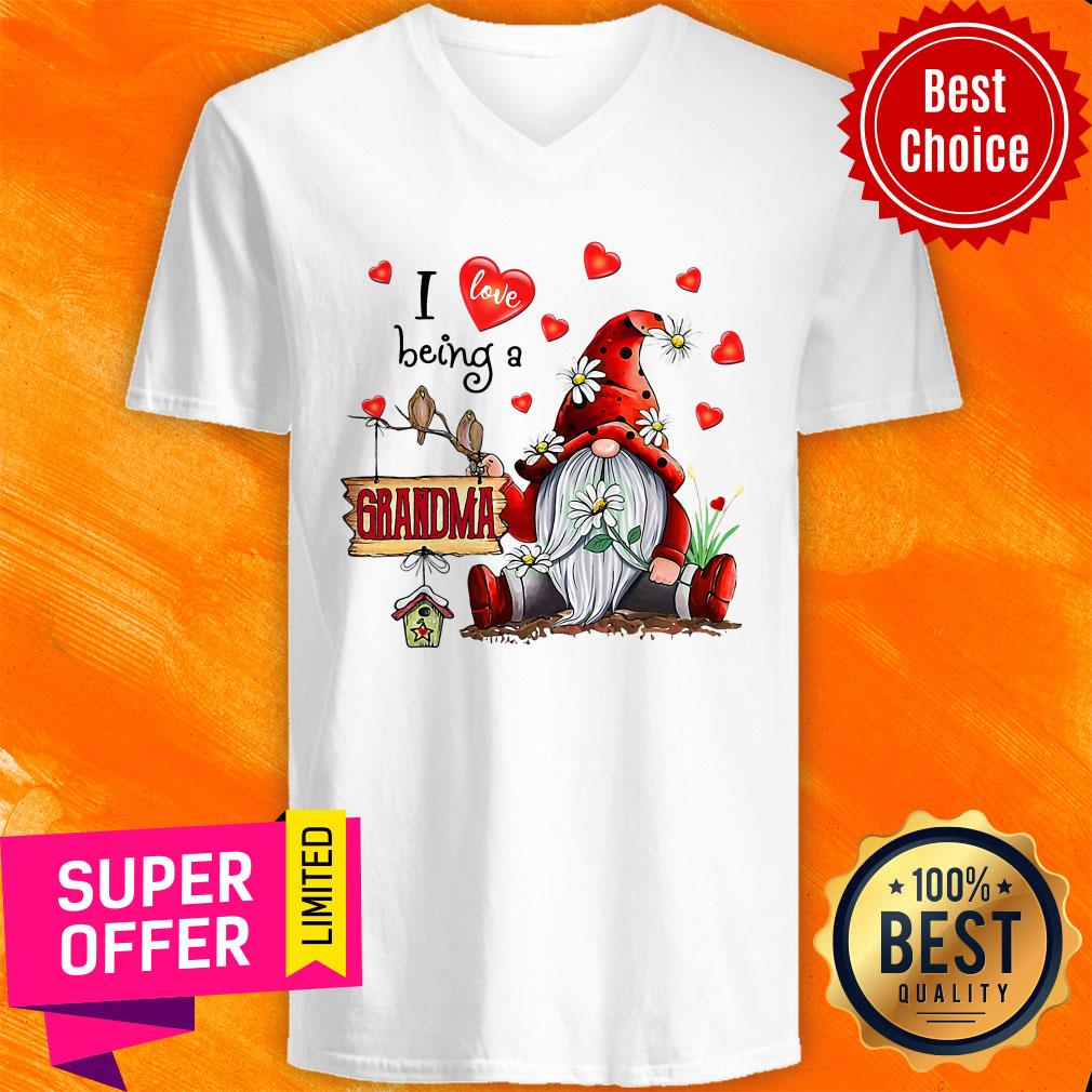Premium I Love Being A Grandma Gnome Valentine's Day Shirt - Image 3