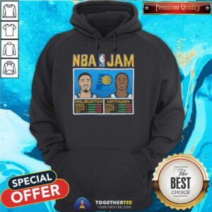 Alternative view of Top Youth NBA Jam Pacers Haliburton And Mathurin T-Shirt