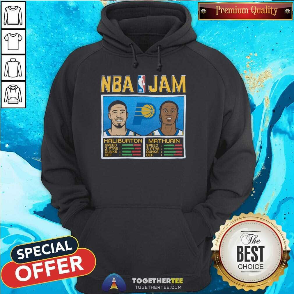 Top Youth NBA Jam Pacers Haliburton And Mathurin T-Shirt - Image 2