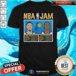 Top Youth NBA Jam Pacers Haliburton And Mathurin T-Shirt
