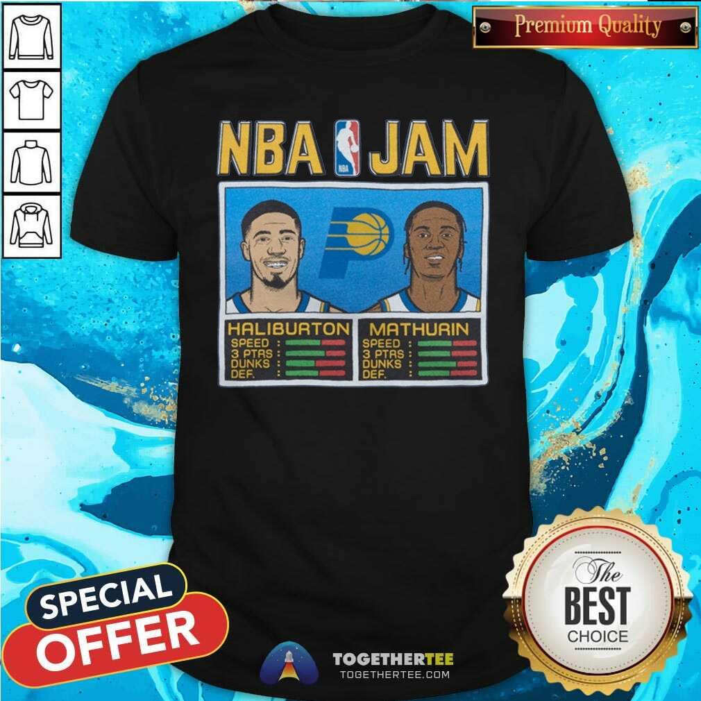 Top Youth NBA Jam Pacers Haliburton And Mathurin T-Shirt
