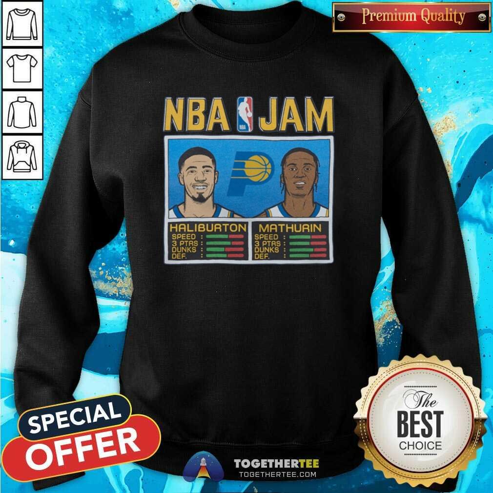 Top Youth NBA Jam Pacers Haliburton And Mathurin T-Shirt - Image 5