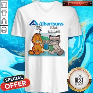 Alternative view of Albartsons Grumpy Cat and Garfield I Hate All Days Shirt
