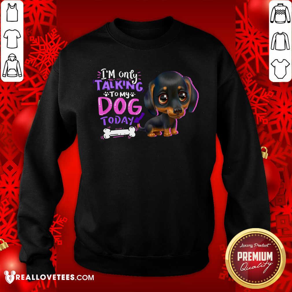 Dachshund Im Only Talking To My Dogs Today Shirt - Image 5