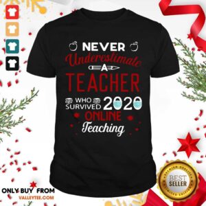 Hot Never Underestimate Teacher Who Survived 2020 Online Teaching Shirt
