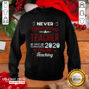 Alternative view of Hot Never Underestimate Teacher Who Survived 2020 Online Teaching Shirt