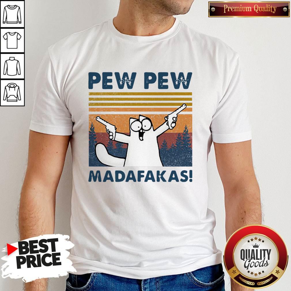 Simon's Cat Pew Pew Madafakas Vintage Shirt