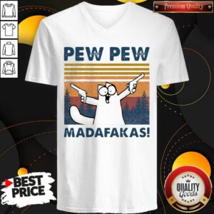 Alternative view of Simon's Cat Pew Pew Madafakas Vintage Shirt