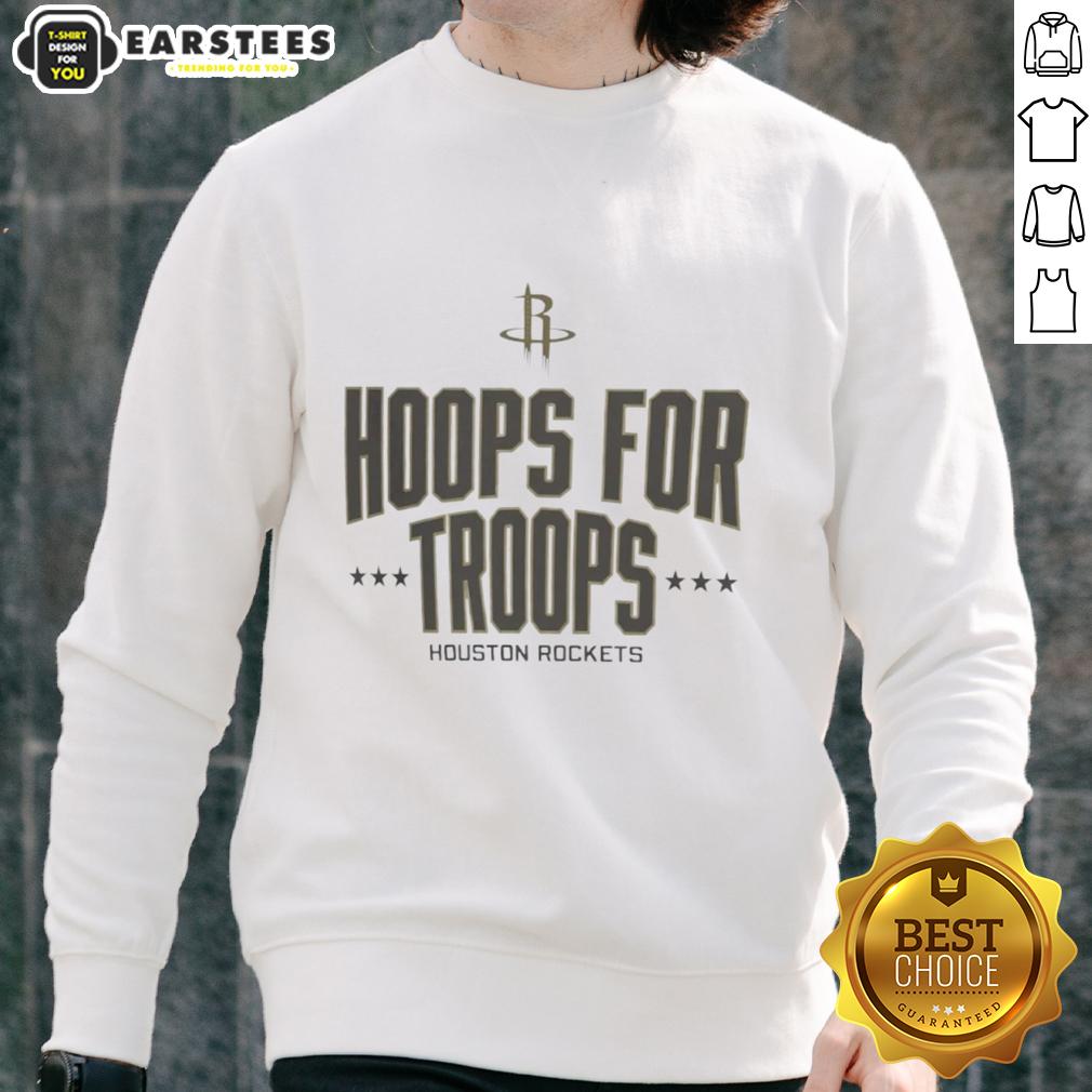 Awesome Hoops For Troops Houston Rockets Basketball T-Shirt - Image 5